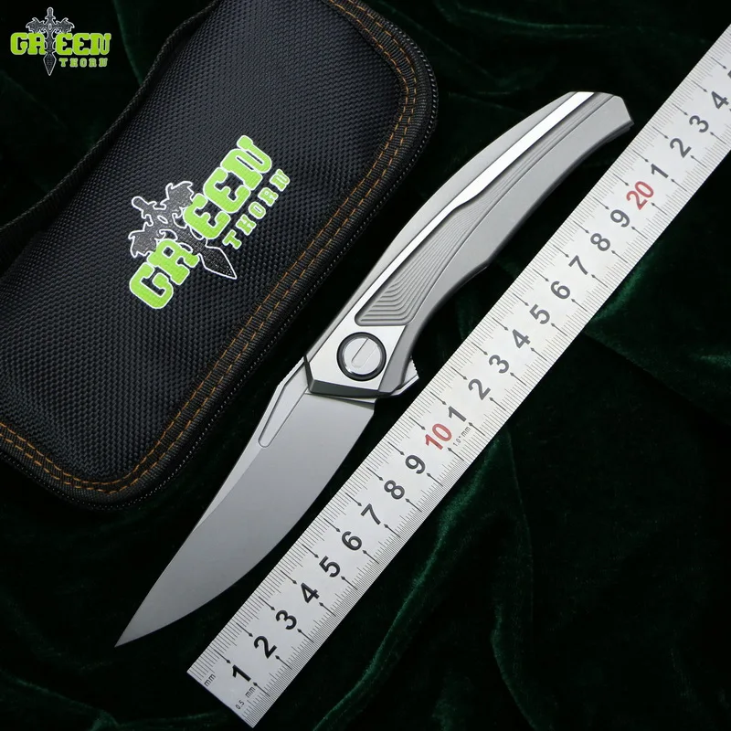 Складной нож Green Thorn quantum Flipper карманный Клинок с титановой ручкой