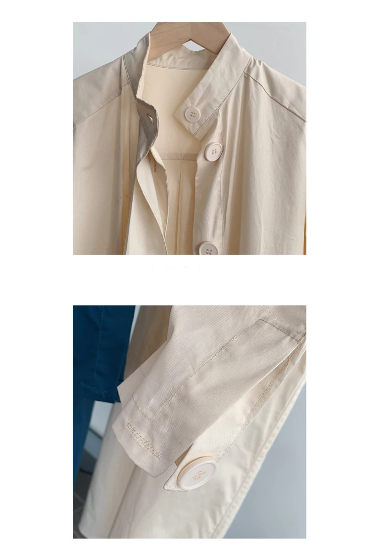 

2021 Spring Women Trench Coat Loose Turn Down Collar Single Breasted Women Long Cotton Trench Femme Casaco Abrigo Streetwear