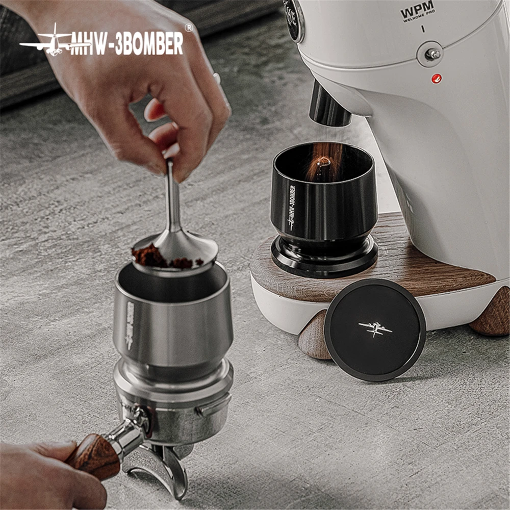 Anillo dosificador inteligente de aluminio para embudo de 58MM, portafiltro de café, tazón para elaboración de café en polvo para Barista Espresso