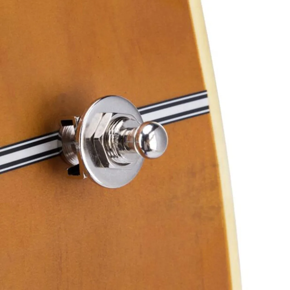 

2/4pcs Guitar Bass Strap Locks Alloy Copper Buttons Security Straplocks Metal Button Hold Tight Easy Remove Screw For Guitar