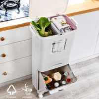 3842l large capacity trash can 23 layers double deck waste sorting bins kitchen household restaurant dustbin storage waste bin