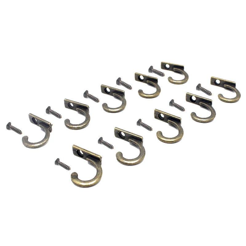 

50x Hooks Vintage Antique Coat Hats Clothes Robe Wall Mounted Holder Door Rack