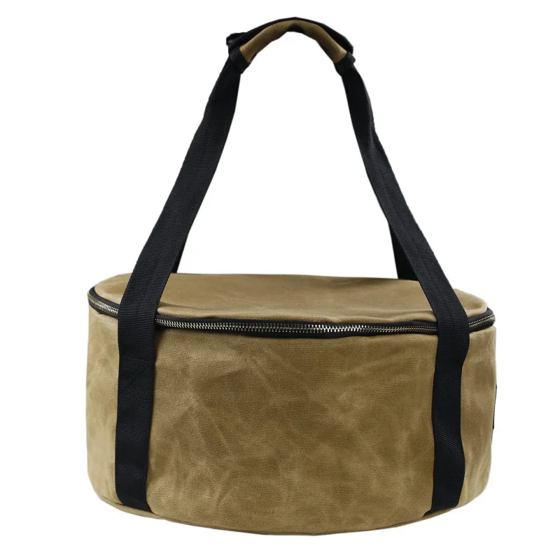 

Cookware Frying Pot Picnic Portable Cooking Hiking Multipurpose 12 Inch Thick Canvas Camping Pan Storage Bag