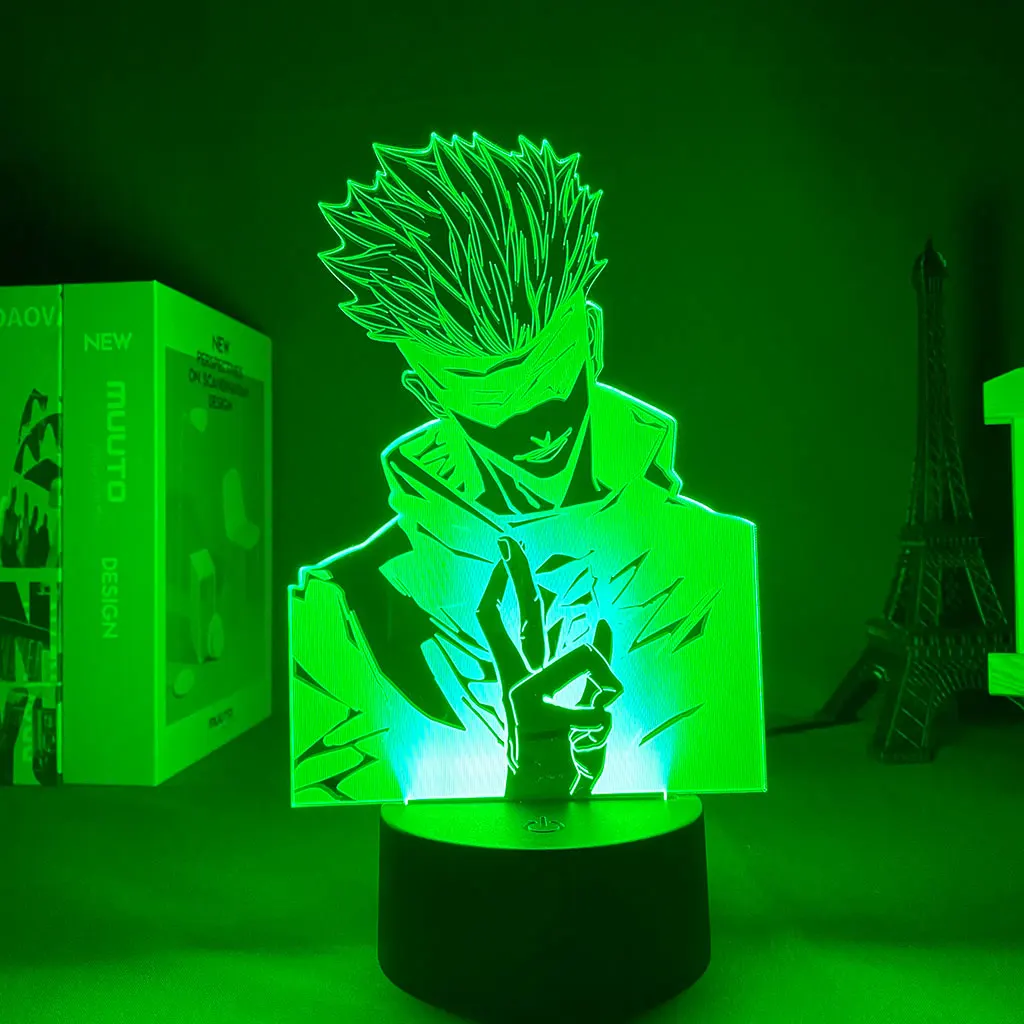 

Anime Jujutsu Kaisen Light Satoru Gojo Holiday Gift Manga Kids Bedroom Decoration Table Lamp 3D Lamp Satoru Gojo