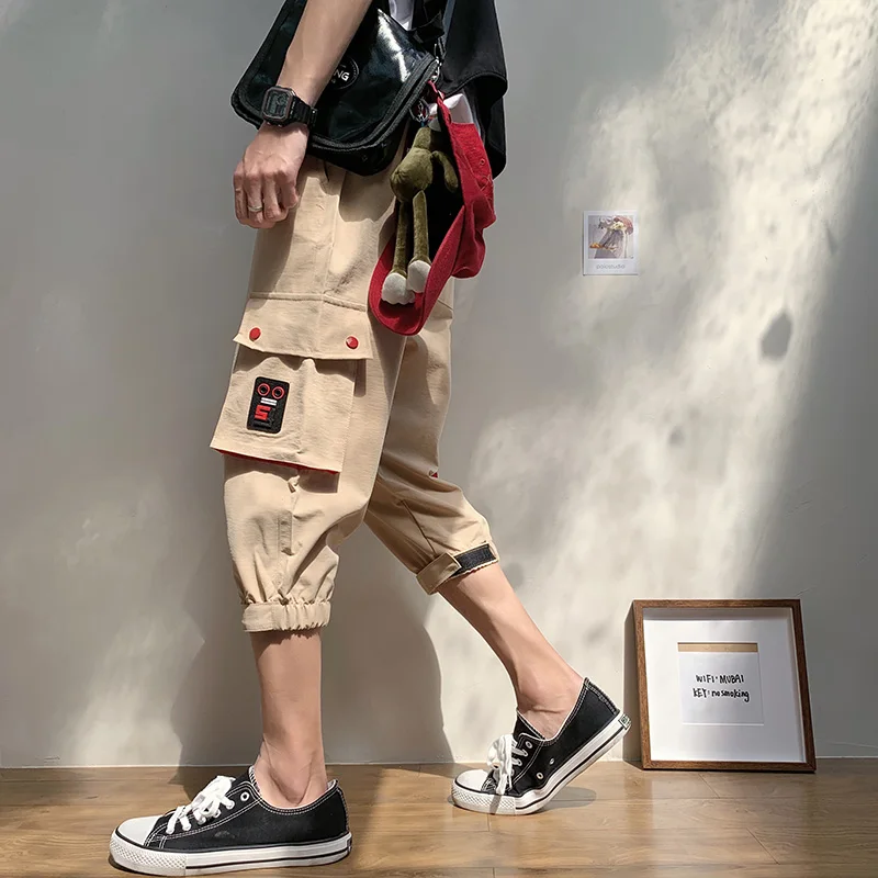 Мужские повседневные летние шорты с несколькими карманами свободные хип хоп