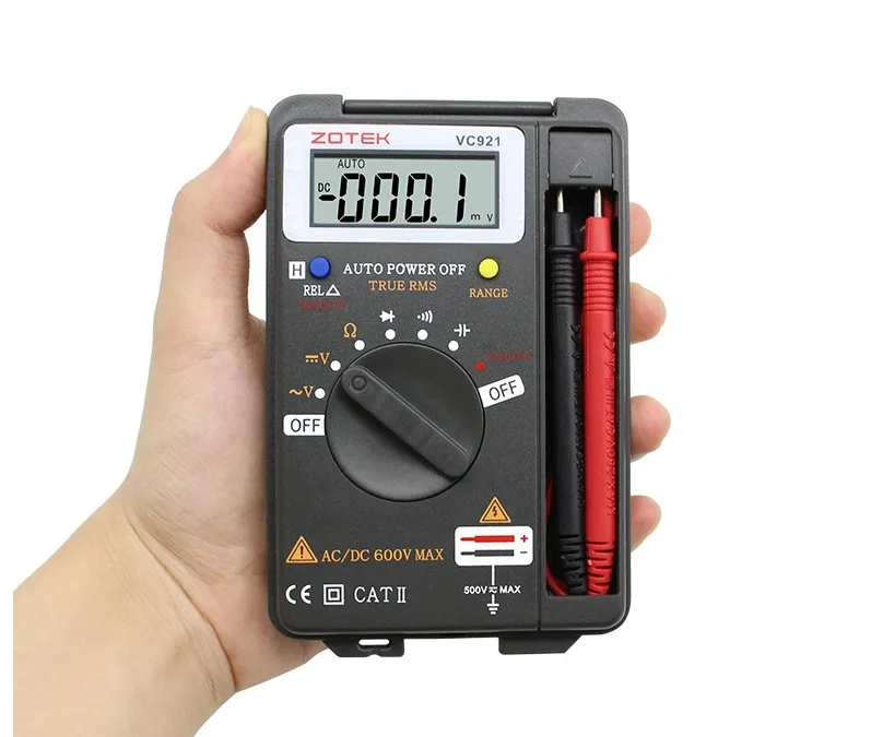 

Digital Multimeter ZOYI VC921 3 3/4 Personal Mini Digital Multimeter Handheld Pocket capacitance resistance frequency tester