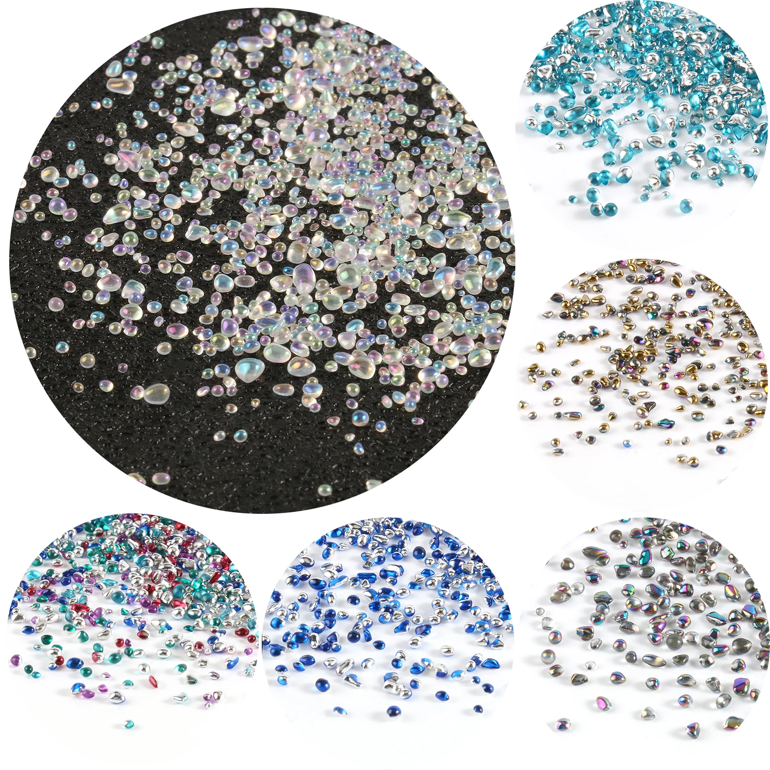 33 г Покрытие бусины в форме бобов с пластиковой коробкой свободные семян Камень