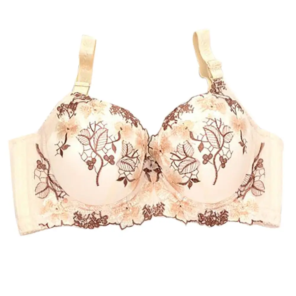 Женский пуш ап беспроводной бюстгальтер Топ Регулируемый вышитый Бралетт нижнее