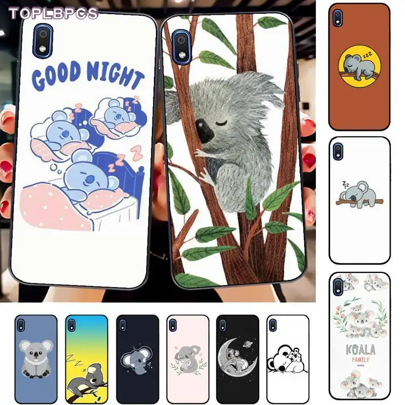 

TOPLBPCS Animal sleeping koala Coque Shell Phone Case for Samsung A10 20s 71 51 10 s 20 30 40 50 70 80 91 A30s 11 31 21
