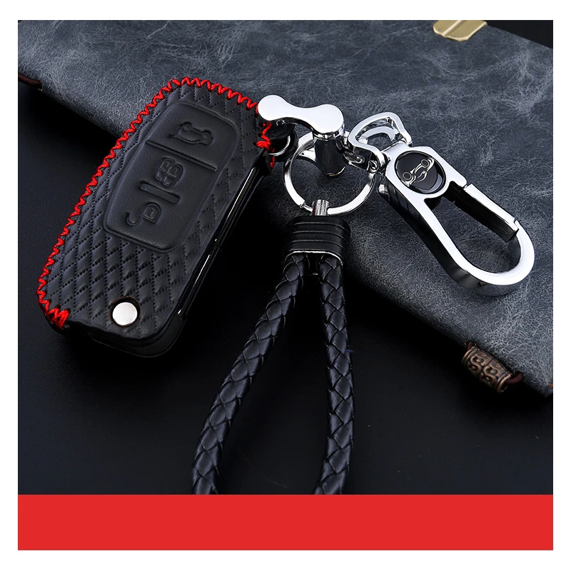 F with keychain 1 Автомобильные аксессуары чехол для ключей чехол для ключа Ford Fiesta Focus 2 Ecosport, Kuga ESCAPE Explorer Телец Mustang Flex пульт дистанционного управления, автомобильные аксессуары, брелок - Название цвета: F with keychain 1