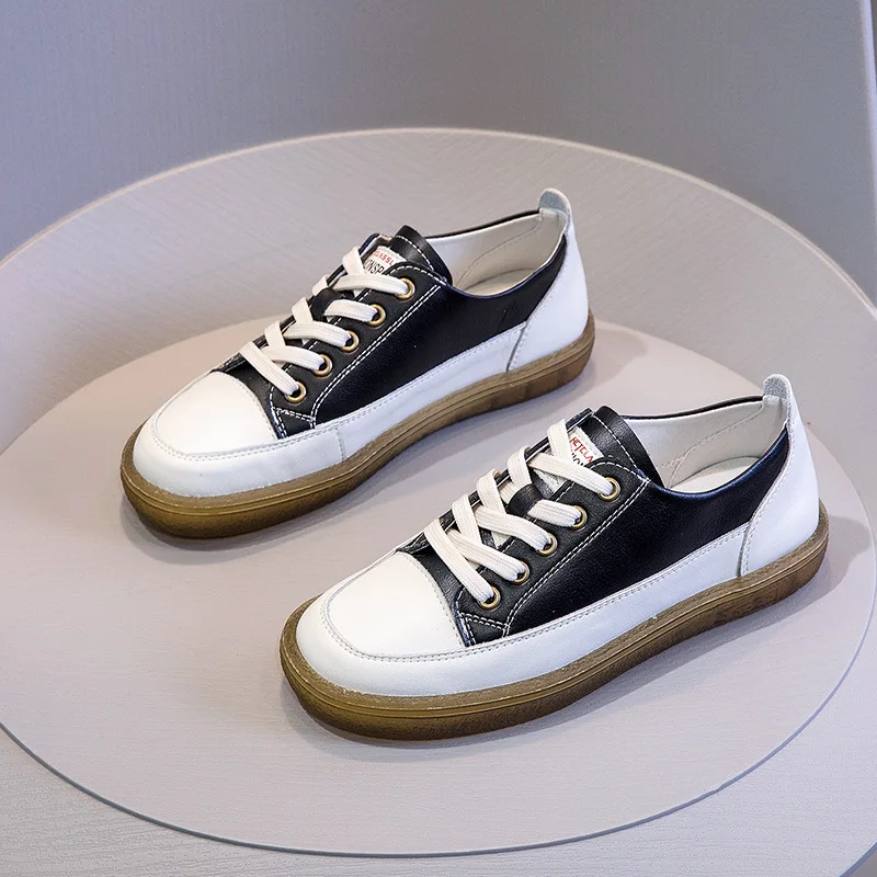 

White Sneakers Women's Flat Shoes On Platform Woman Sneakers Designer Shoes Woman Fashion 2021 Fashion Women Plus Sizes Solid 43