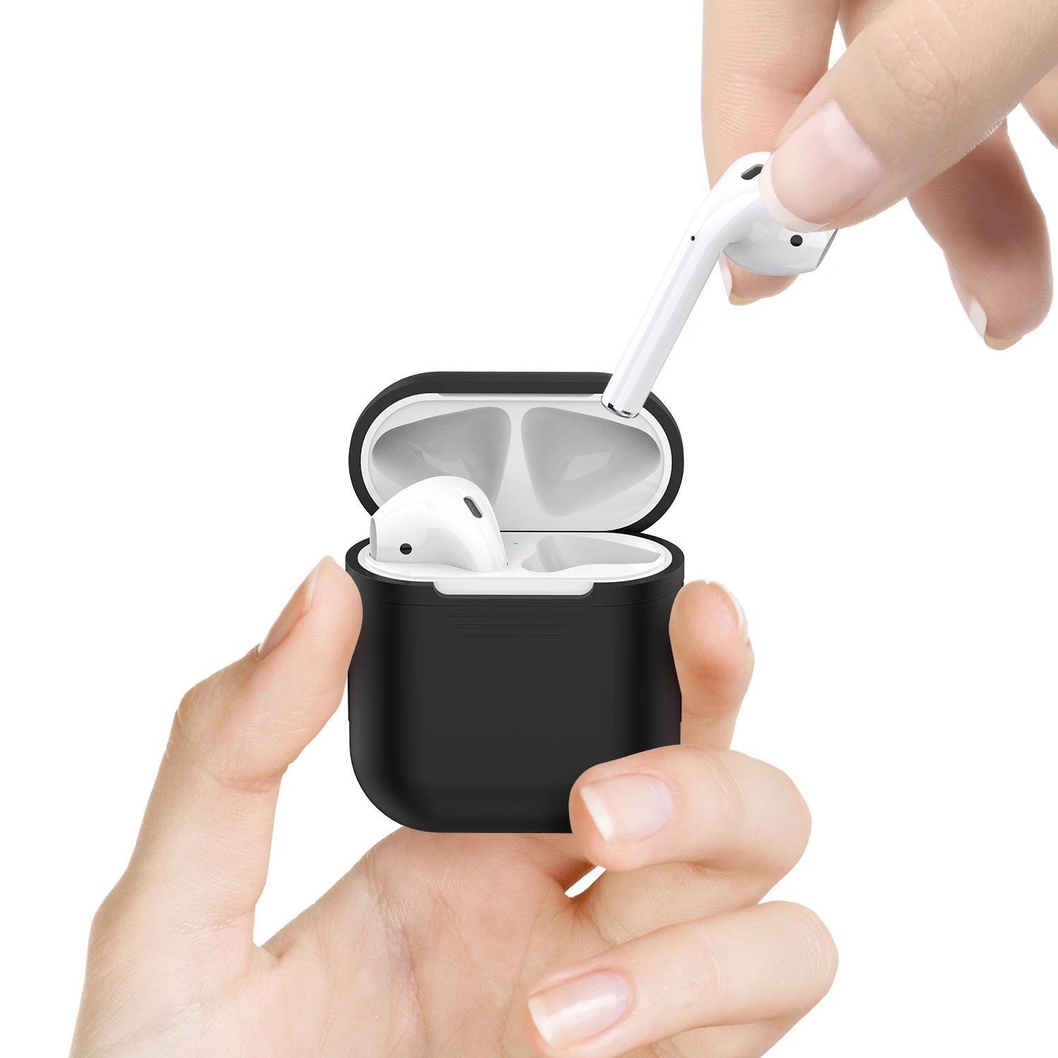 Чехол Lention для наушников AirPods Цветной силиконовый чехол 2 1 беспроводных Bluetooth Airpods