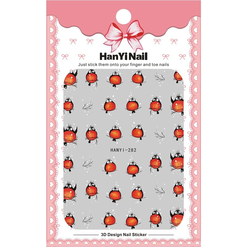 1 шт. 3D-наклейки для дизайна ногтей божья коровка