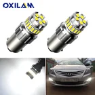 2 шт., Автомобильные светодиодные лампы 1156 лм 1157 BA15S P21W P215 Вт Bay15d R5W 3030SMD 12 В