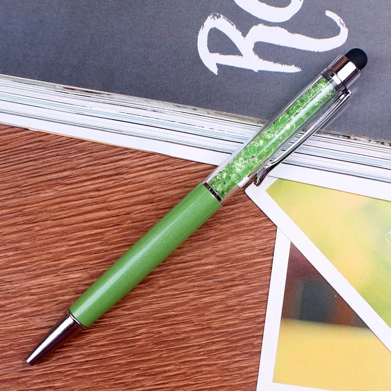6 Pcs/Set 2-In-1 Stylus Pen Crystal TouchScreen Ballpoint Pens for Writing School Office Stationery JR Deals | Компьютеры и офис