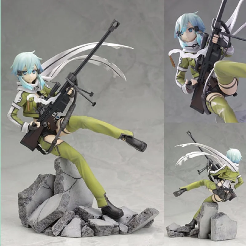 20 см аниме фигурка меч искусство онлайн II пистолет Gale Online GGO Asada Shino Sinon фантомная