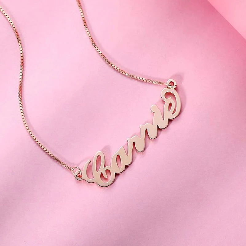 Индивидуальное модное Золотое розовое золотое ожерелье из нержавеющей стали с