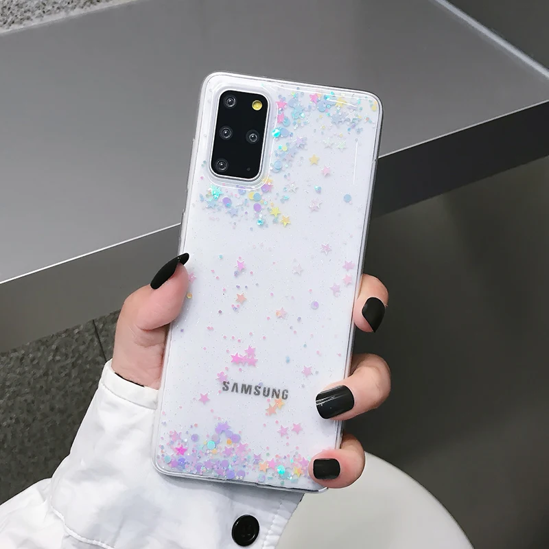 Dream Color Glitter for Samsung s22 s23 phone case Galaxy s21 s20 s20FE s10plus A51 A71 Note20 10 8 9  phone bag
