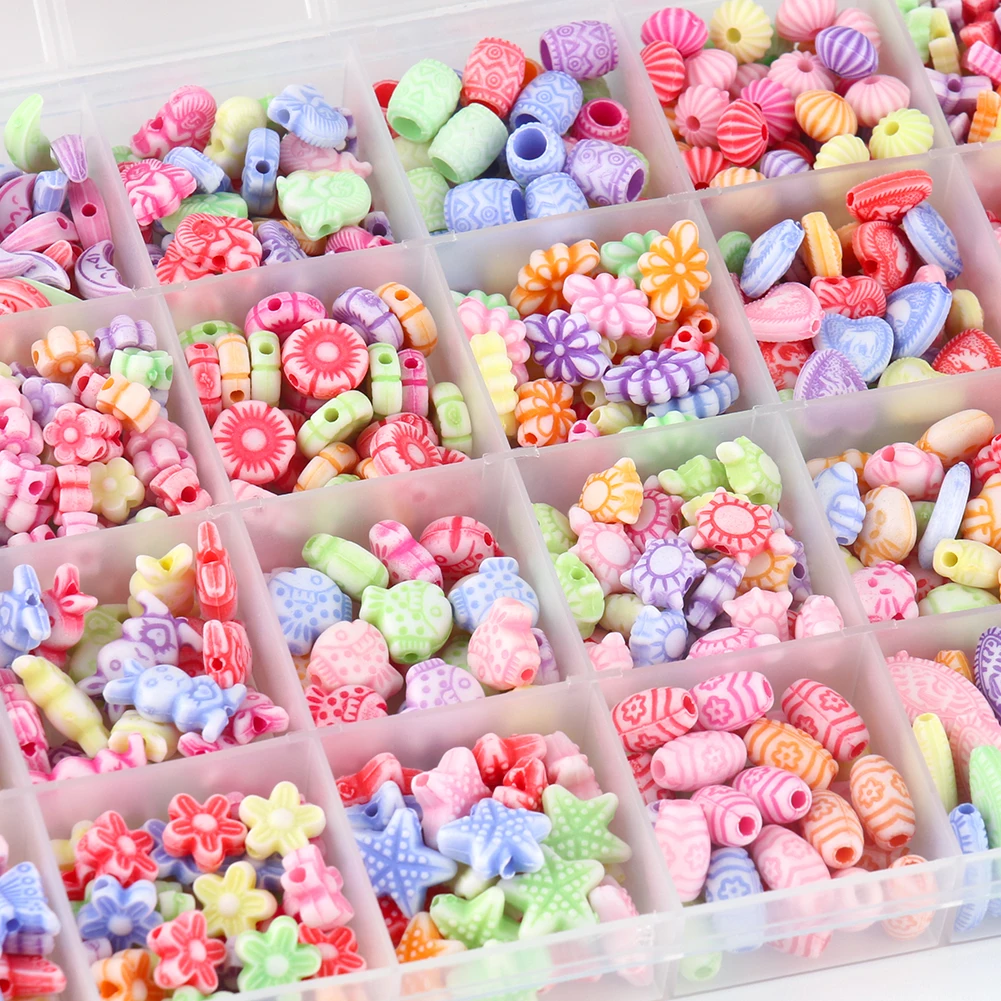 Акриловые пластиковые бусины карамельных цветов набор инструментов для