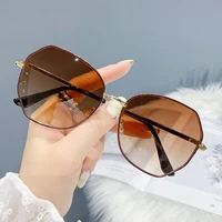 2021 retro women man high quality sunglasses tide sunshade polarized ins sunglasses fashion polygonal big frame glasses