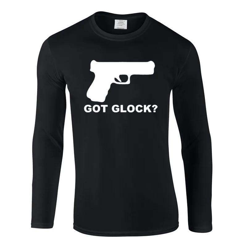 Got Glock Новое поступление Модная длинная футболка Веселая Мужская новинка Осенняя