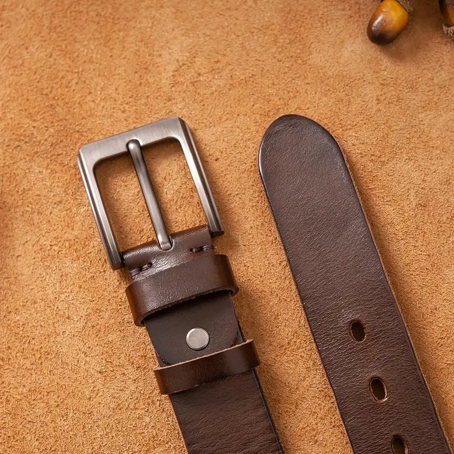 

Top Leather Cowhide Belt Fashion Genuine leather Men Belt Alloy Buckle Strap For Male Wide Cinto Masculino Luxury Cummerbund