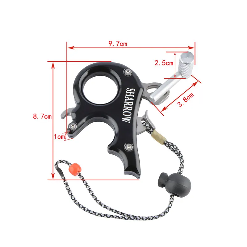 Archery Compound Bow Release 3or4 Finger Aid Trigger Thumb Grip Caliper Hunting Shooting Accessories |