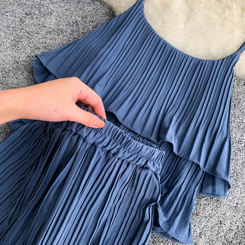 Korobov Женский комплект из двух предметов шикарный топ на бретелях с двойными