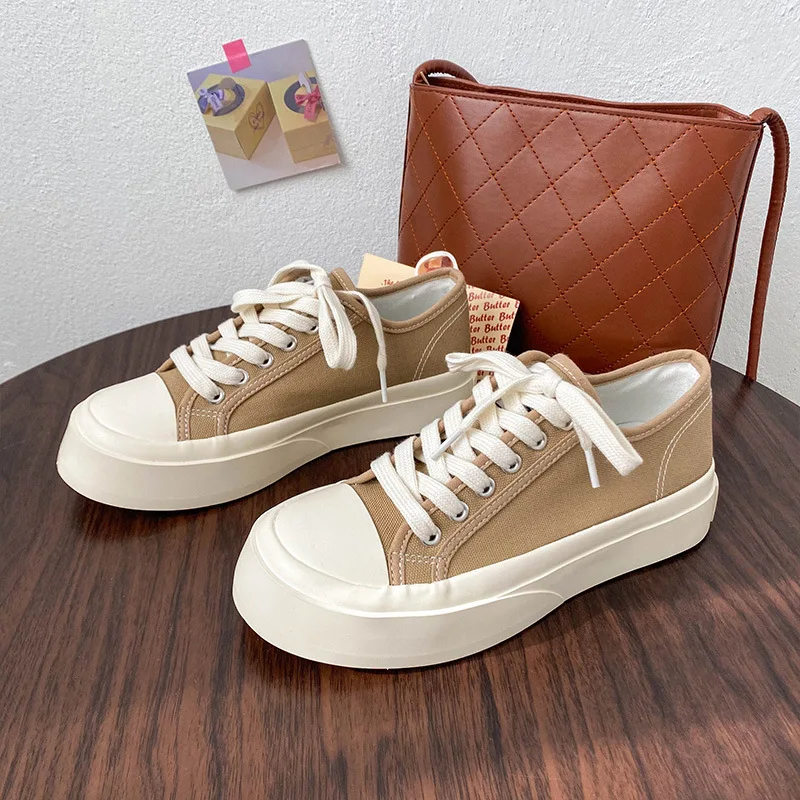 

Sneakers Women Platform Sport Shoes Korean Spring Casual Basket Flat Tennis Athletic Canvas Trainers Anime Kawaii Lolita