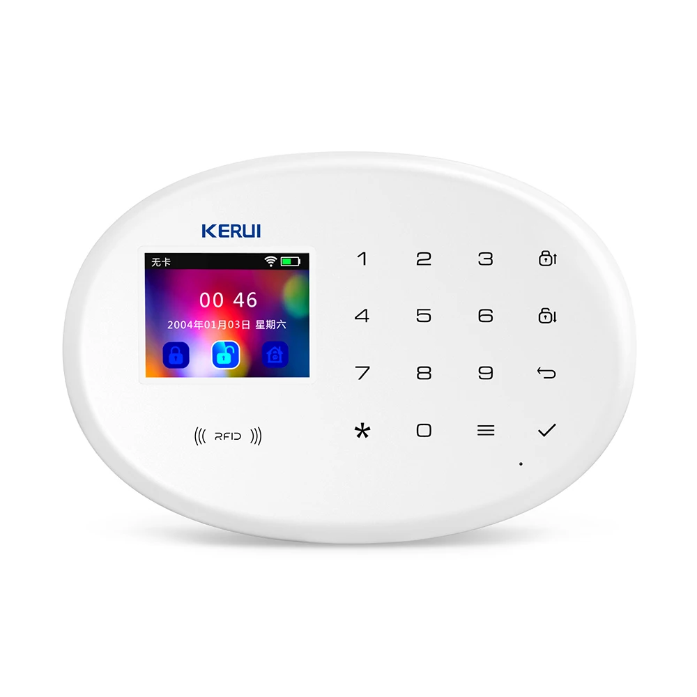 Kit 1 KERUI W20 беспроводной Smart keybord RFID SIM GSM охранный датчик домашняя система охранной сигнализации IOS Android приложение управление сенсорная клавиатура - Цвет: Kit 1