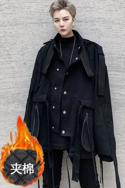 

Spring And Autumn Streetwear Jacket Men's Fashion Trendy Brand Hip-hop Costumes Trend Young Casual Windbreaker Chaqueta Hombre