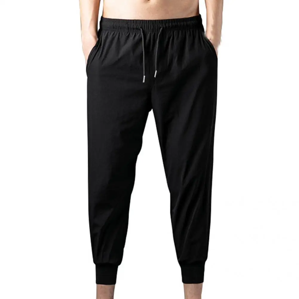 

Ankle-Length Stylish Straight Ankle Banded Men Track Pants Quick Drying Men Sweatpants Hip Hop for Gym