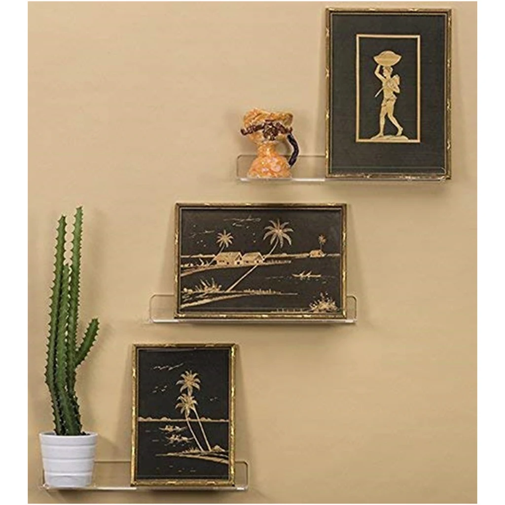 Акриловые плавающие настенные полки невидимые для ванной комнаты игрушки