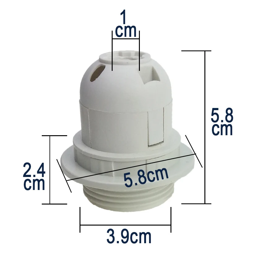 5PCS White Black 4A Half Tooth Screw E27 Lamp Holder Energy Save Chandelier Led Bulb Head Socket Fitting Vintage Light Base E26 |