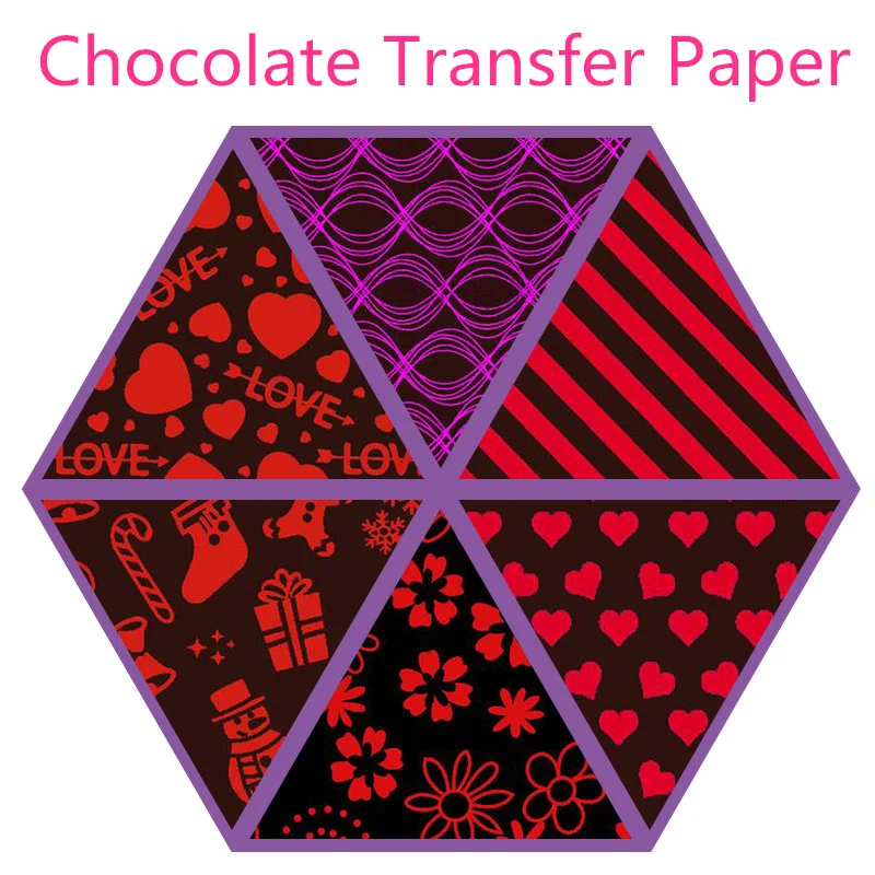 

Printing Chocolate Transfer Sheets For Cake Decoration Edible Paper de transferencia de chocolate Glutinous Rice Transfer Paper