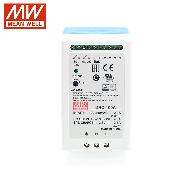 MEAN WELL DRC-40A 13 8 V 27 6 40W Оригинальный UPS din-рейку безопасности промышленности или