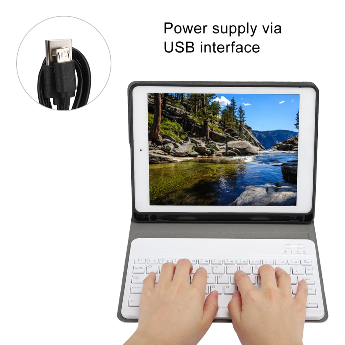 Стандартная USB клавиатура 3 0 для планшета BT Solution с защитным чехлом подходит IOS