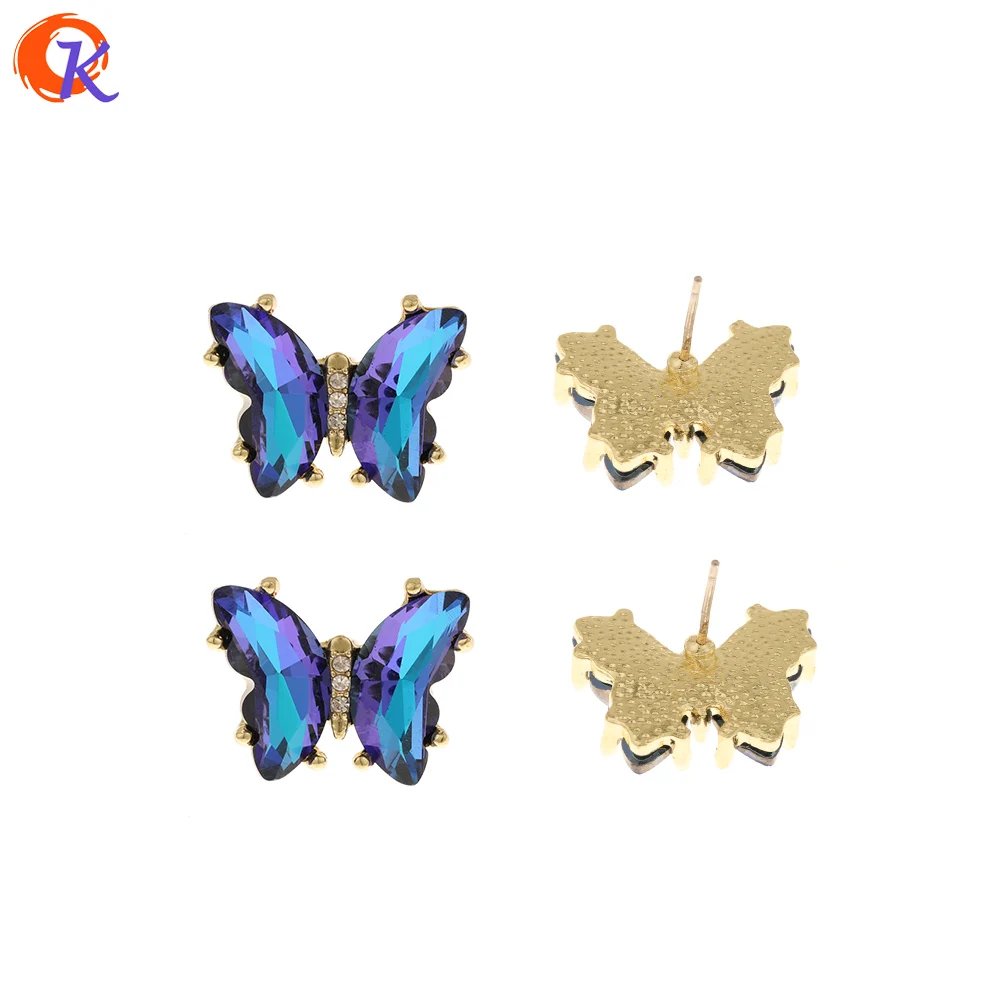 

Cordial Design 50Pcs 15*19MM Jewelry Accessories/Earring Findings/Butterfly Shape/DIY Making/Hand Made/Rhinestone Earrings Stud