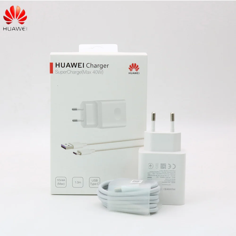 Оригинальное зарядное устройство huawei P30 Pro 40 Вт 10 в/4 а адаптер SuperCharge быстрая