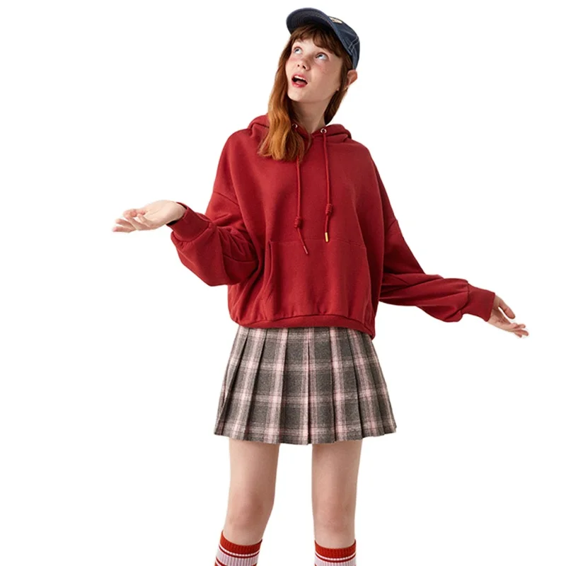 Свитшот SEMIR женский с капюшоном пуловер заниженной линией плеч худи из хлопка