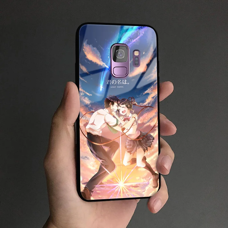 YOURNAME 3 Ваше имя Фильм аниме мягкий силиконовый стеклянный чехол для телефона крышка оболочка для samsung Galaxy S8 S9 S10e S10 Note 8 9 10 Plus - Цвет: YOURNAME 3