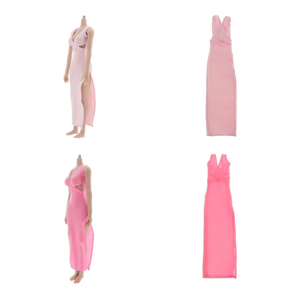 

1/6 Scale Women Soldier Figure Clothing Summer Sleeveless Dress Clothes DIY