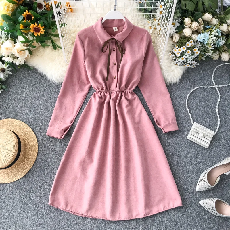 Женское винтажное платье ALPHALMODA элегантное рубашка во французском стиле с