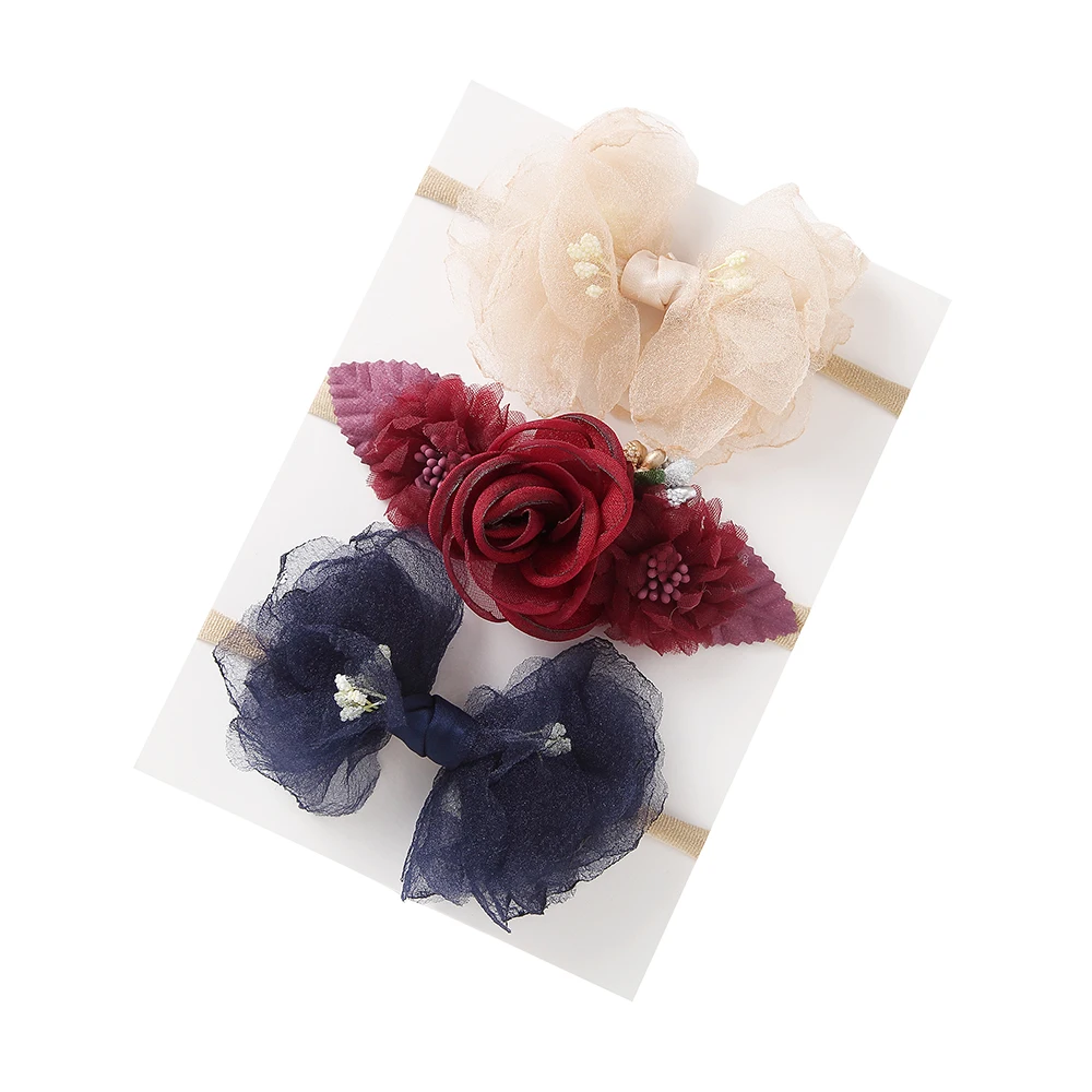 

3 шт./компл. Симпатичная Модная комбинированная нейлоновая повязка на голову для детей, головной убор высокого класса для дня рождения, аксе...