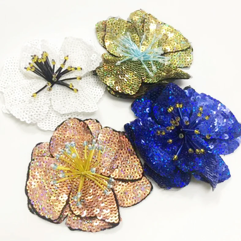 Комплект детской одежды из 2 частей с цветочным принтом и блестками бисером патч