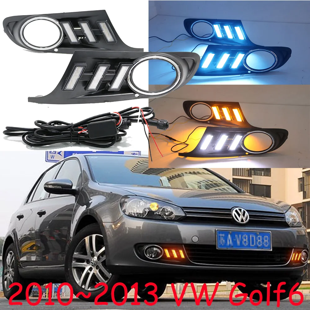 

Динамический автомобильный бампер для гольфа 6, фары для VW Golf 6, дневные ходовые огни, светодиодные автомобильные аксессуары, фары для гольфа 6, противотуманные фары