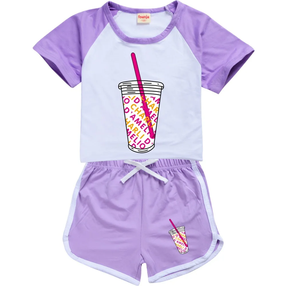 Детская одежда футболка и шорты для девочек с цветочным принтом хапэ Хаус