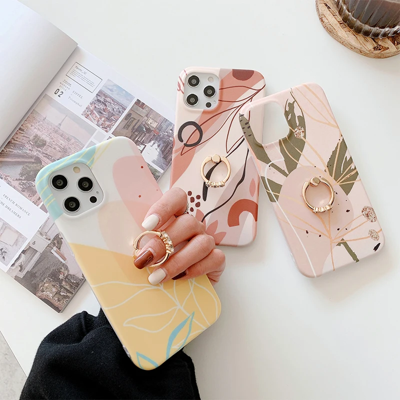

Ink Brush Painting Marble Soft Shell Case for IPhone 12 Pro Max Mini 11 Pro XR XS MAX 8 X 7 Watercolor Pattern Phone Cover
