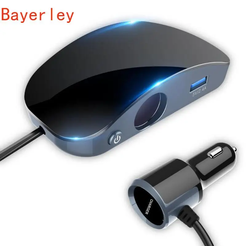 

BC22 2-Way розетка для автомобильного прикуривателя Splitter + 3-портовый USB-адаптер для зарядного устройства