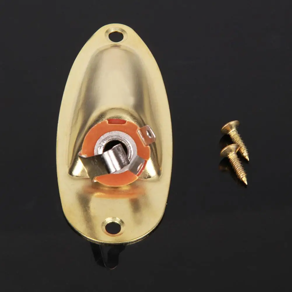 

Professional Boat Style 1/4" Guitar Pickup Output Input Chrome Jack Plug Socket for Strat Electric Guitars Guitar Parts